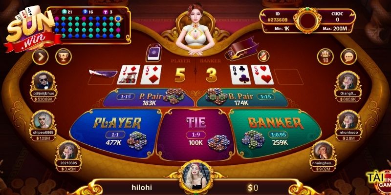 Baccarat Kim Tài Sunwin – Trải Nghiệm Đa Dạng, Linh Hoạt 3 Tổng số lá bài ảnh hưởng đến mức trả thưởng