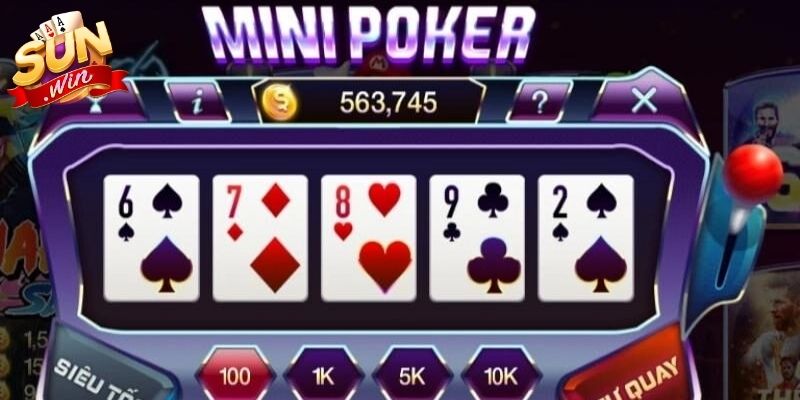 Mini Poker Sunwin – Mini Game Đổi Thưởng Đáng Thử Nhất 2 Lượt đổi bài sau khi giữ lại các quân mong muốn
