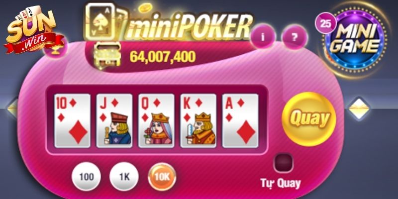 Mini Poker Sunwin – Mini Game Đổi Thưởng Đáng Thử Nhất 1 Mini Poker Sunwin tối ưu trải nghiệm giải trí trực tuyến