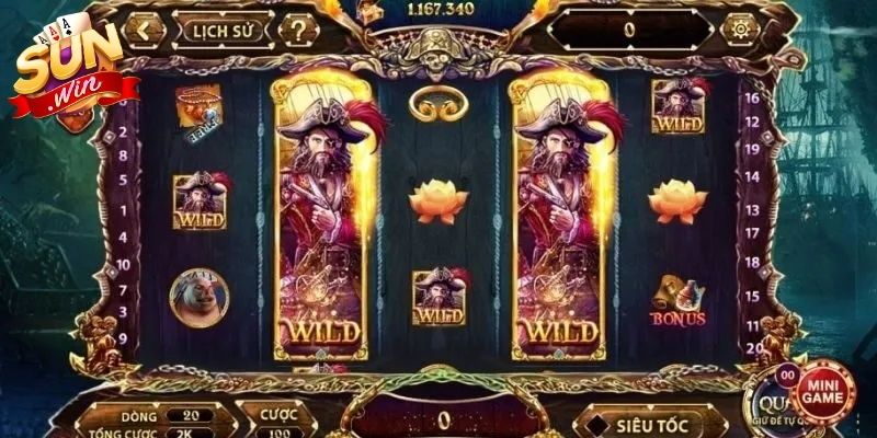 Pirate King Sunwin – Siêu Phẩm Nổ Hũ Cực Kỳ Hút Khách 2 Rương vàng kích hoạt vòng quay miễn phí trong tựa game